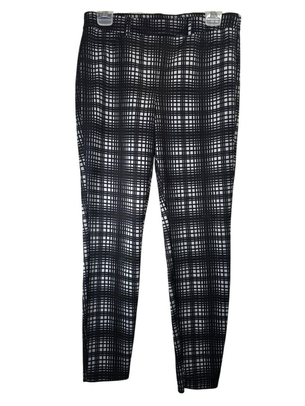 Zac & Rachel Preppy Twee Plaid Pants Trousers Stretchy Straight Leg Womens Sz 8